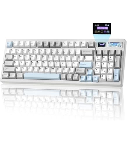 Amazon | KZZI Z98 ワイヤレスゲーミングキーボード OLED スマート